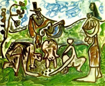 ギタリストと風景の中の登場人物 I 1960年 パブロ・ピカソ Oil Paintings